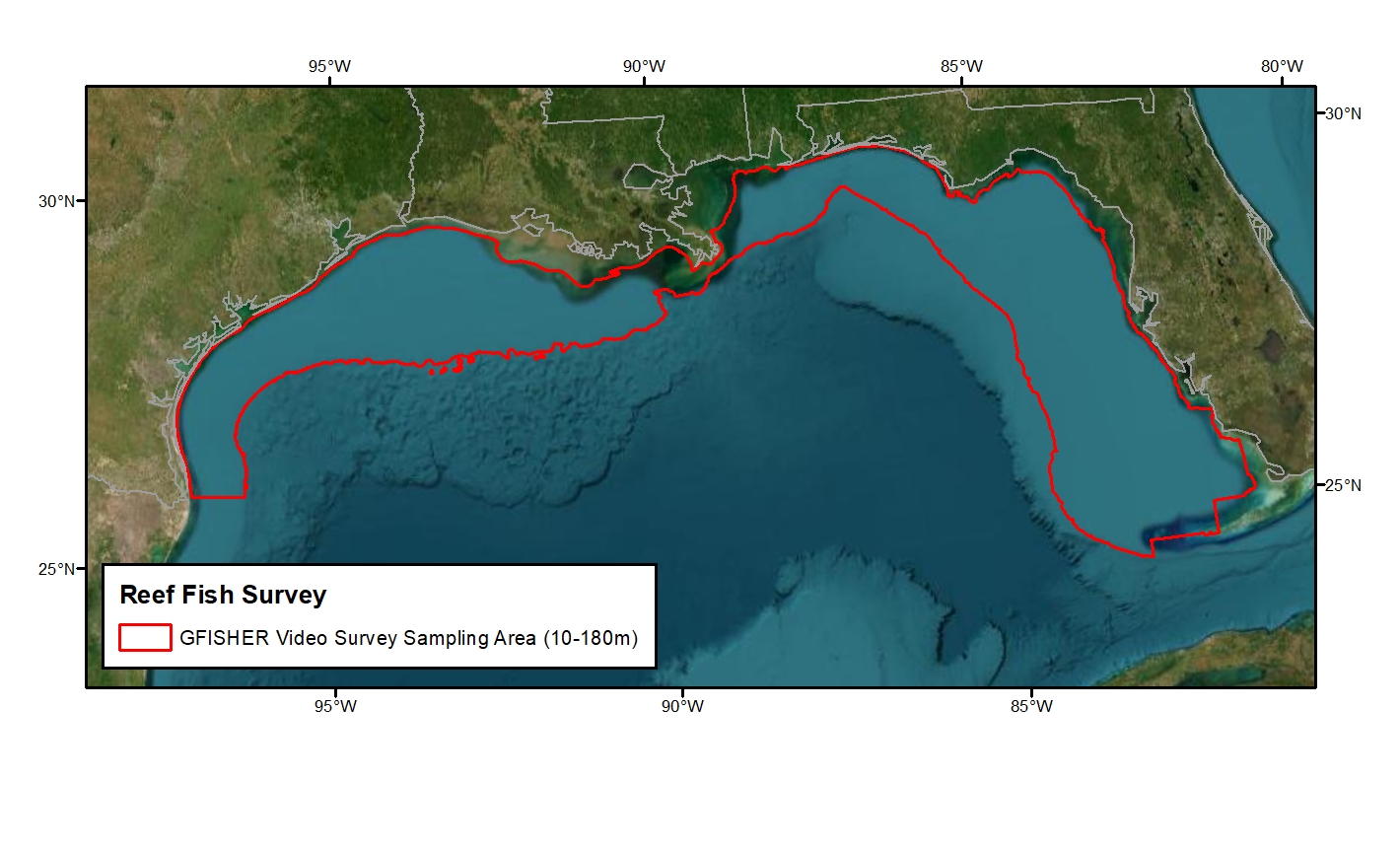 Reef Fish Survey sampling area map